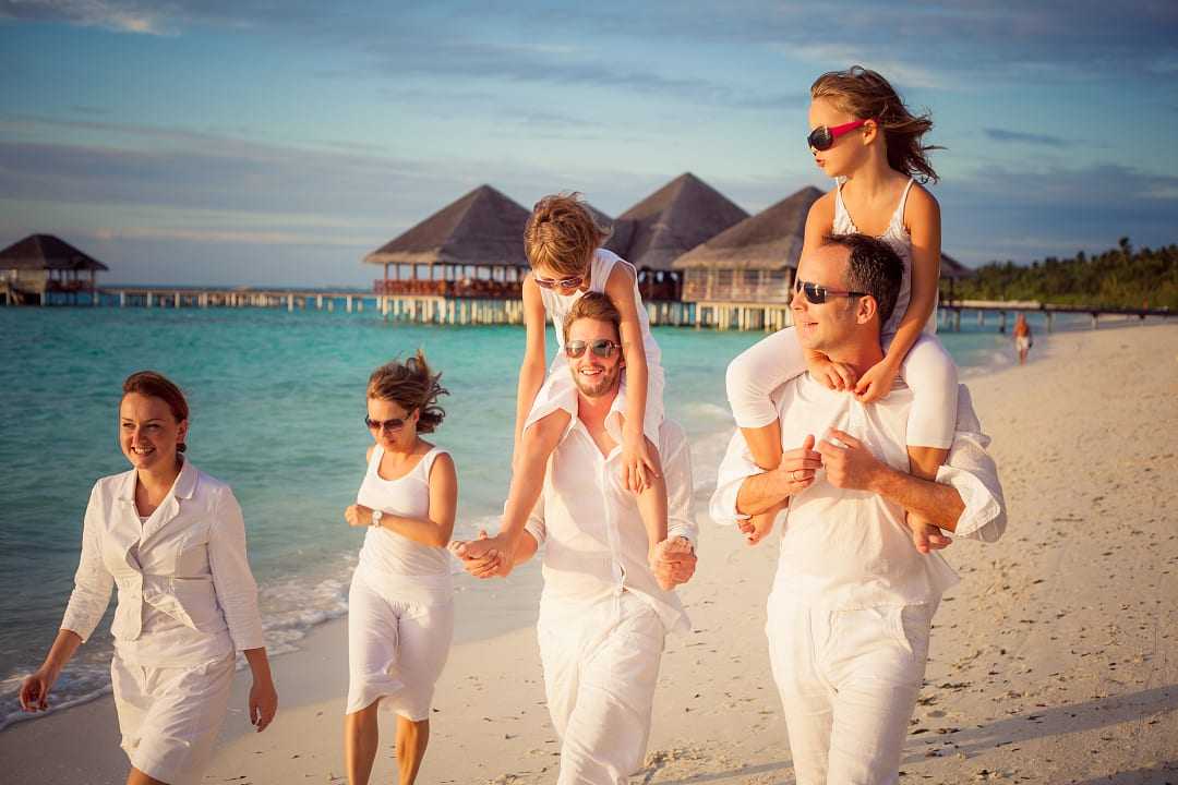 Family in the Maldives.