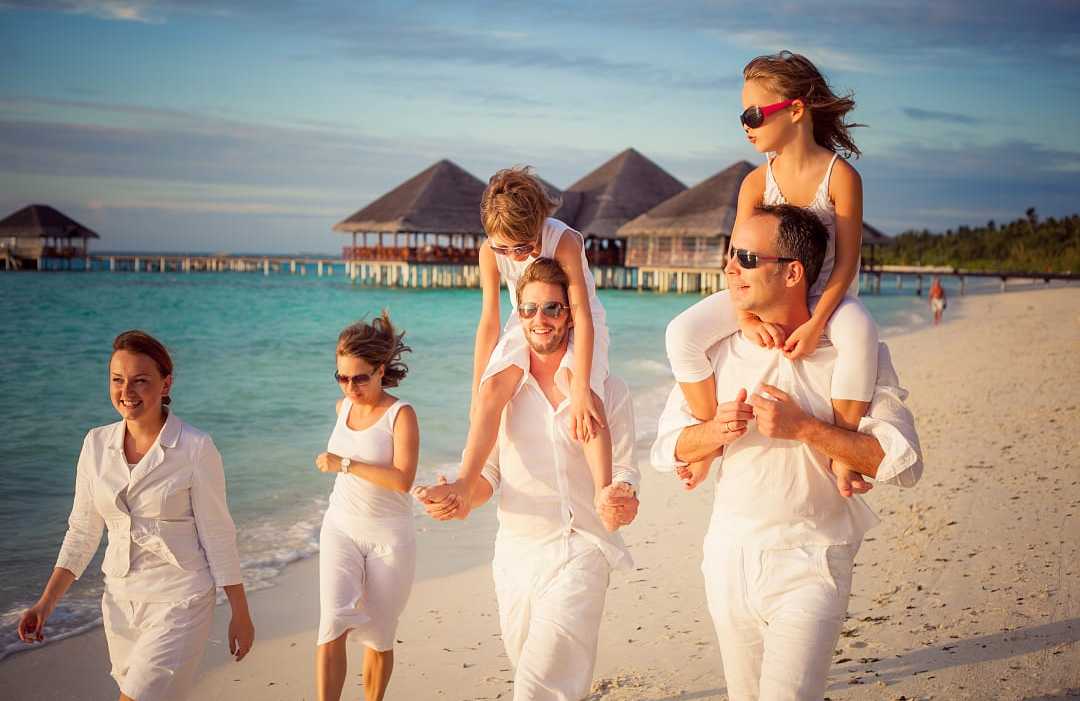 Family in the Maldives.