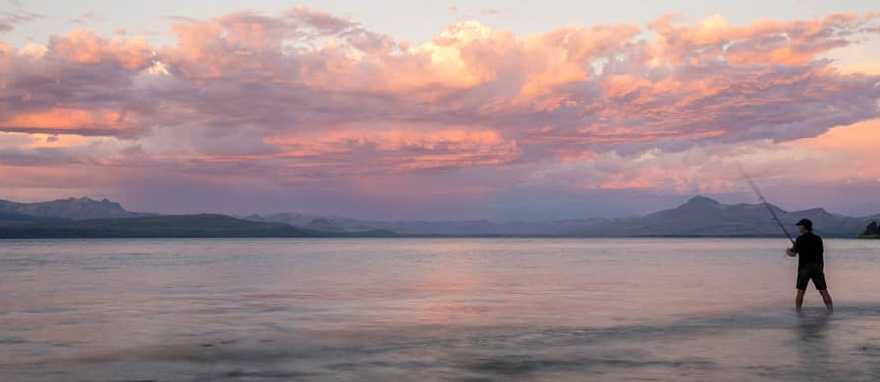 Naheul Haupi Lake in Bariloche, Argentina Fly fishing on Naheul Haupi Lake in Bariloche, Argentina