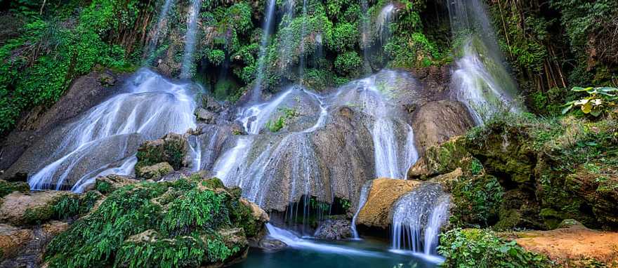 El Nicho waterfall in the Escambray Mountains between Trinidad and Cienfuegos, Cuba