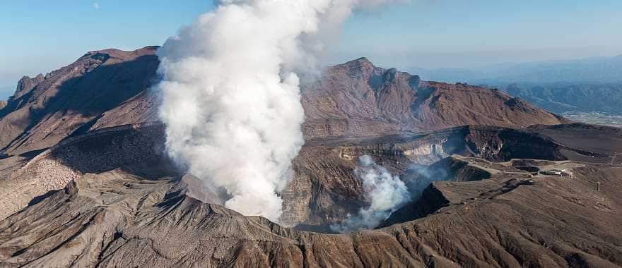 Active volcano Kyushu in Japan