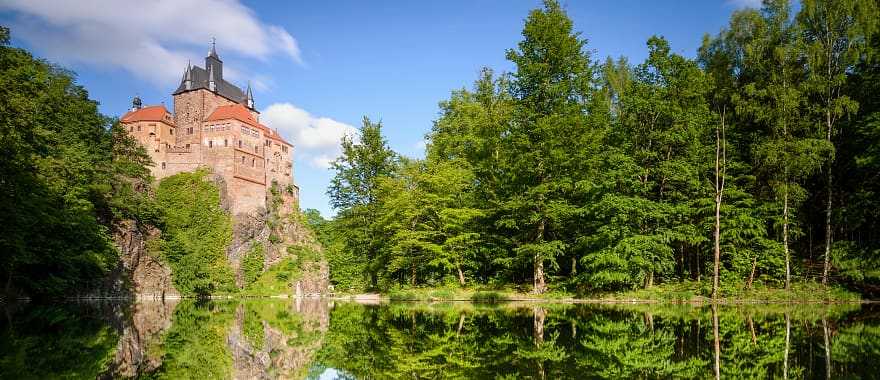 Kriebstein castle near the town of Waldheim in the German state of Saxony