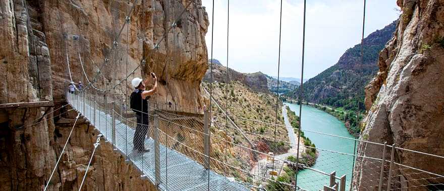 Caminito del Rey, The Little King's Path in Malaga, Spain. 