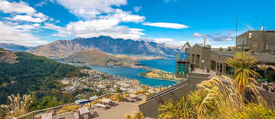 Queenstown with the Remarkables mountains in the background