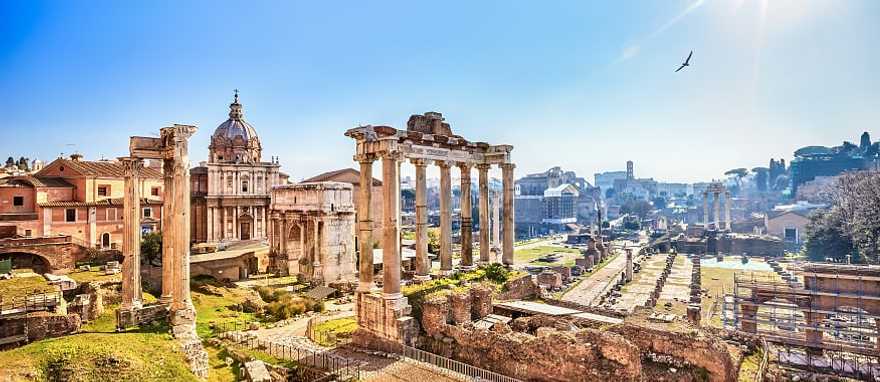 The ruins of the Roman Forum, Rome, Italy