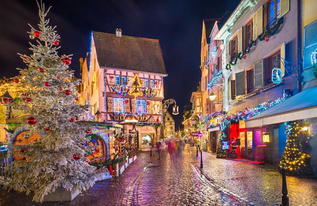 Colmar, France decorated for the Christmas holiday