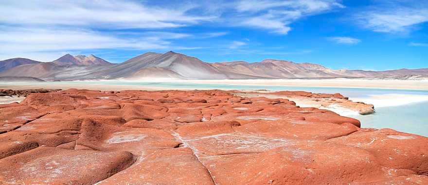 Salt Lake in Atacama Desert, Chile