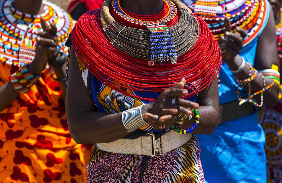 Samburu people in Samburu National Park, Kenya