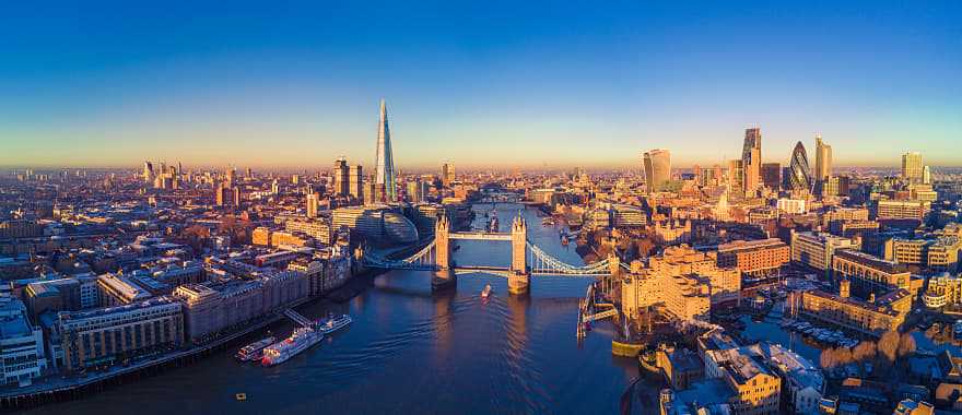 Aerial view of London, England