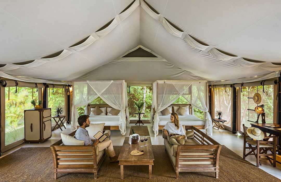 Couple on Safari vacation.