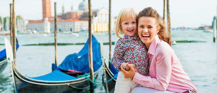 Family in Venice, Italy