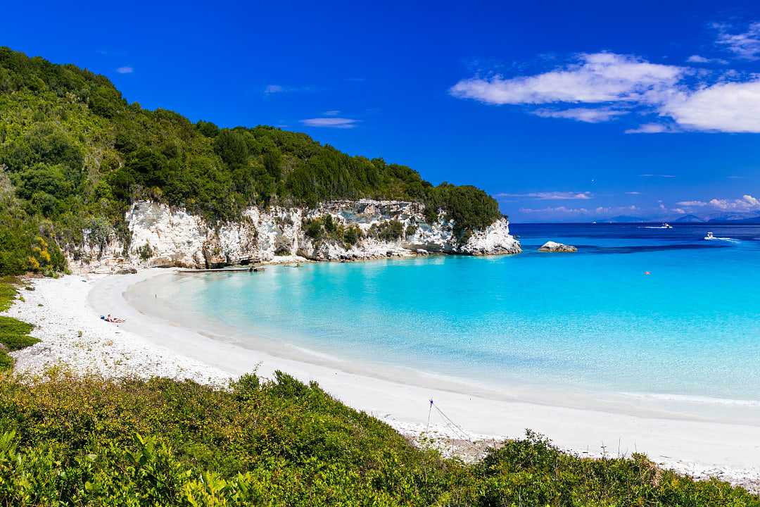 Paralia Voutoumi Beach on Antipaxos Island in Greece