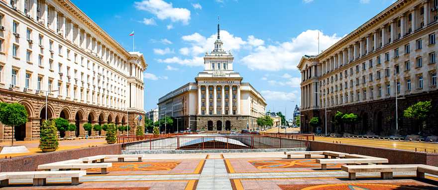 The Largo edifices in Sofia, Bulgaria