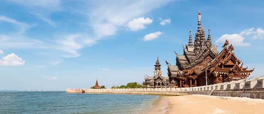 The Sanctuary of Truth on the coast of Pattaya, Thailand. The Sanctuary of Truth on the coast of Pattaya, Thailand.