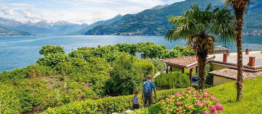 Family at La Punta Spartivento in Bellagio, Lake Como, Italy Family at La Punta Spartivento in Bellagio, Lake Como, Italy
