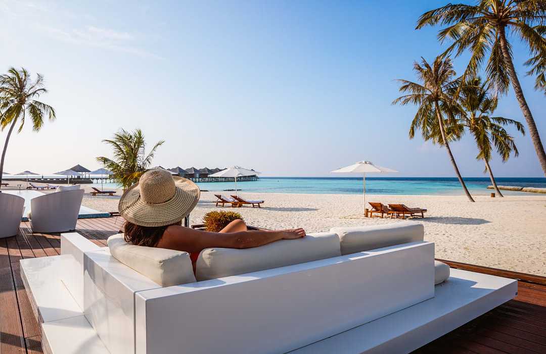 Luxury resort in The Maldives.