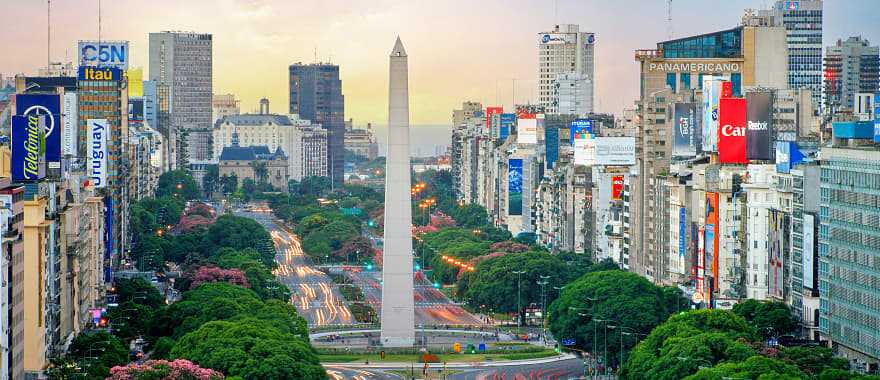 9 de Julio Avenue in Buenos Aires, Argentina