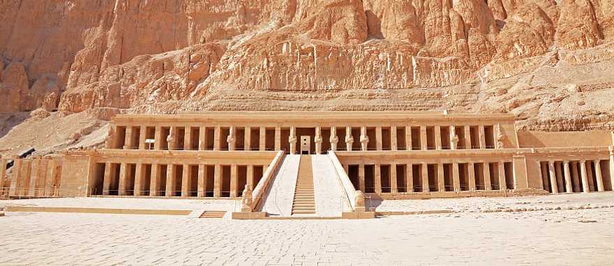 Entrance of the Mortuary Temple of Hatshepsut in Luxor, Egypt