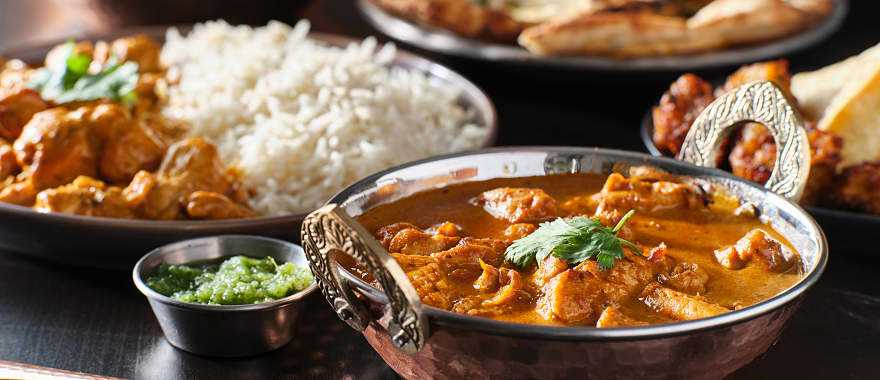 Traditional chicken tikka masala curry dish