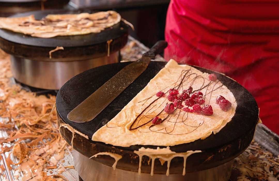 Crepes on the street in Paris, France