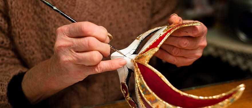 Venetian Carnival mask making in Italy