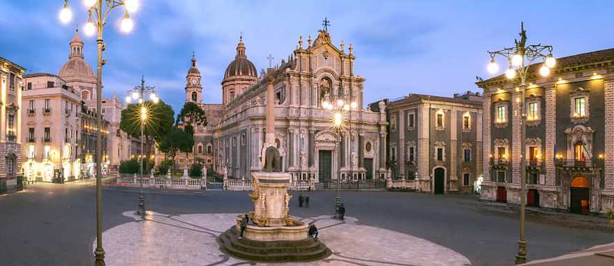 Catania Cathedral in Sicily, Italy Piazza Pretoria in Palermo, Sicily, Italy