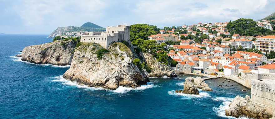 Fortress and old town seaside town of Dubrovnik, Croatia Fortress and old town seaside town of Dubrovnik, Croatia