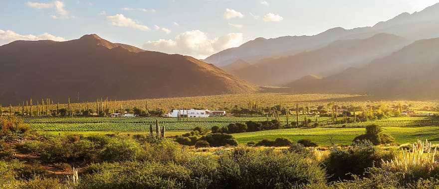 Small town at the foot of the Andes, province of Salta, Argentina