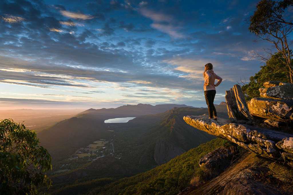 Dawn hiking in Grampians National Park, Victoria, Australia