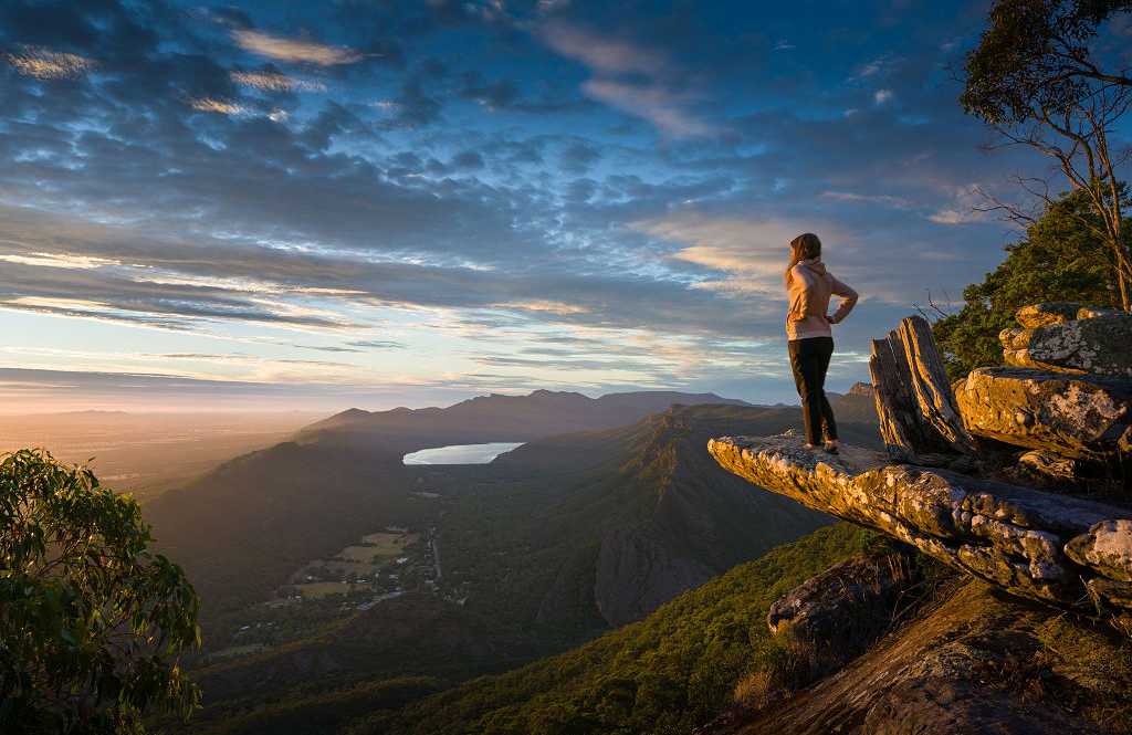 Dawn hiking in Grampians National Park, Victoria, Australia