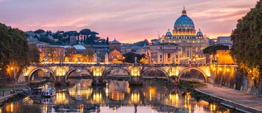 View of St. Peter's Basilica in Rome, Italy