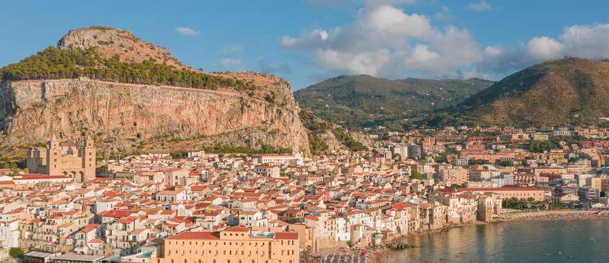 Cefalu, coastal city in northern Sicily, Italy.