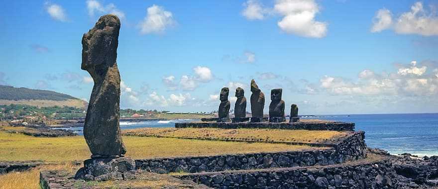 Moais on Easter Island, Chile